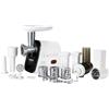 Elma Tritacarne Elettrico 350W, Tritacarne Multifunzione 5 in 1 | Testa in Fusione di Alluminio | Include 2 Dischi in Acciaio Inossidabile da 4 e 8 mm | Tutti gli Accessori Inclusi