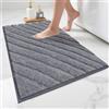 SHACOS Tappetino da bagno in microfibra ultra morbida, antiscivolo, 60 x 90 cm, tappeto da bagno super assorbente, lavabile in lavatrice, asciugatura rapida, tappetini per vasca, doccia e bagno