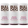 BULLDOG SKINCARE FOR MEN BULLDOG Cura della pelle - Vetiver e Pepe Nero Roll On Deodorante Naturale per Uomini 75ml x 3 Pack