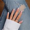 KQueenest French Press on Nails Bara corta - Ombra rosa unghie da incollare corte, gradiente rosa bianca finte Peach medio ballerina unghie artificiali, set da 30 pezzi