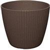 Prosperplast Vaso Lamia Round ECO Wood 15,8 cm caffè