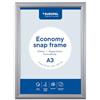 Europel Cornice Economy Snap A3, colore argento, profilo in alluminio 25 x 11 mm, per poster 29,7 x 42 cm, pellicola antiriflesso, visualizzazione di pubblicità, menù, hotel, ufficio, ristorante
