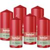 Bolsius - Essentials - candela a colonna liscia - rossa - 13 cm - Candele decorative - Contiene cera vegetale naturale - Senza olio di palma