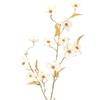 DRW Set 12 rami colore oro con fiori artificiali in PU-Foam Crema 87x30x30 cm