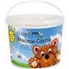 KREUL 40151, Window Color Power Pack Orso, 8 x 125 ml colori per finestre, include contorno nero, per bambini creativi, 2 fogli diversi, beccuccio fine e modelli