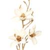 DRW Set 6 rami color doradol con fiori artificiali in PU-Foam crema 91 x 40 x 40 cm