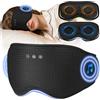 LC-dolida Mascherina Bluetooth per dormire, traspirante, per donne e uomini, maschera per dormire con cinghia regolabile, morbida e leggera, per viaggi, lavoro notturno, pisolino, ufficio