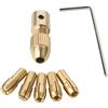 GTIWUNG 7 Pezzi 0.5-3mm Mini Drill Mandrini, 3.17mm Micro Trapano Pinze, Morsetto Presa Trapano Elettrico, Twist drill Chuck