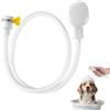 VQUNBG Pet Soffione per doccia Spray, tubo per doccia per animali domestici, Lavello Soffione Doccias Animali per gomma Tubo per shampoo portatile, attacco doccias singolo con morsetto incluso, bianco, 1.3m