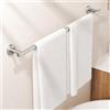 KES Portasciugamani da Parete Acciaio Inossidabile 18/8 Porta Asciugamani Bagno Appendi Asciugamani Bagno 76CM Spazzolato, A2000S76B-2