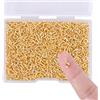 Pwsap 600 ganci dorati a vite, 4 x 8 mm, occhielli filettati a vite, mini cerchi in metallo, per la creazione di gioielli, fai da te, artigianato in resina, bottiglie con tappo in sughero