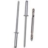 SKIR'CO 50 rivetti ciechi 2,4 x 12 mm, in alluminio, DIN 7337, testa a cupola, mandrino in acciaio, rivetti pop