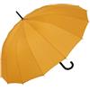 iX-brella Ombrello lungo di alta qualità in 16 pezzi con meccanismo automatico resistente alle tempeste, Arancione, 100 cm, Ombrello automatico