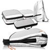 LOONARA Travel LOONARA Sacchetti compressibili per valigie e zaini [4 pezzi] - Cubi compressibili, organizer da viaggio, borse da viaggio, accessori per campeggio ed escursionismo (Alpine Slate - Grigio)