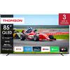 THOMSON 85QG7S14, Smart TV QLED 85'', 4K, Controllo Vocale, Dolby Atmos, Google TV, Chromecast, Media Player, Bluetooth