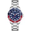 KNISKRED Orologio Sportivo Uomo Con Quadrante di Facile Lettura e Cinturino in Acciaio Inossidabile o Gomma Silicone, Impermeabile (Rosso Blu)