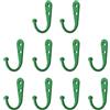 MY MIRONEY Confezione da 10 ganci verdi in lega di zinco, 4,4 x 1,3 cm, ganci da parete per appendere cappotti, asciugamani, chiavi, cappelli, berretti, tazze