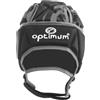 OPTIMUM Caschetto Protettivo Rugby Optimum - Leggero, Antiurto e Traspirante per Massima Sicurezza Unisex-Adult, Nero/Argento, Medium