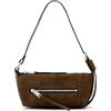 AllSaints Borsa Vega in pelle scamosciata, Marrone Fango