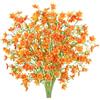 MEIVINES Fiori Finti da Esterno Fiori Artificiali a Gambo Lungo, 8PCS Piante Finte da Interno, Fiori di Seta per Casa Giardino Finestra Portico Agriturismo Matrimonio Festa Cimitero (Arancione, 8PCS)