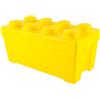 Stein-Experte LEGO® Scatola portaoggetti gialla - Sistema di organizzazione creativo in design Lego, taglia media con coperchio e impilabile (37 x 18 x 18 cm) per camera dei bambini e divertimento