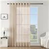 Woaboy Tende per Interni 1 Pezzi 300x225cm Tende Finestre Voile Semi Trasparenti per Soggiorno e Camera da Letto per Decorazioni per la casa Beige
