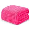 Exclusivo Mezcla Coperta in Pile Extra Large Morbida e Calda per Divano e Letto, Trama Gaufré, Soffice e Leggera, 230x270 CM, Fucsia