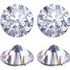 Beebeecraft 1 Scatola 50 Pezzi Cabochon Cubic Zirconia Bianco AAA Rotondo 8mm Diamante Piccolo Sciolto CZ Pietra Sintetica Gemma per Creazione di Gioielli Fai da Te