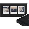 WANDStyle Cornice per Polaroid nero, per 3 fotos istantanea | In legno, in stile moderno, da appendere, Made in Germany - H950