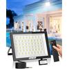 Bellanny Faretto LED da Esterno con Sensore di Movimento, 150W 15000LM Faro Proiettori - 156Leds 6500K Bianca Fredda Luci di Sicurezza, IP65 Impermeabile Lampade da parete per Garage Cortile Giardino