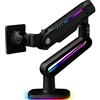 Invision VORTEX Supporto Braccio Monitor Gaming Schermi 27 a 57 pollici | Curvo e UltraWide | Alimentato Tramite USB 5 V | Luci LED RGB Integrate a 14 Modalità | 3-18 kg MAX (VR200)