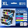 Jettruemedia LC422XL LC422 XL Cartucce d'inchiostro Compatibile per Brother LC 422XL LC422XLVAL Multipack per Brother MFC-J5340DW MFC-J6540DW MFC-J5345DW MFC-J6940DW MFC-J5740DW (Confezione da 4)