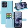 Fertuo Cover per Motorola Moto G86, Custodia Portafoglio Cover a Libro in Pelle Flip Case Sottile con Silicone Bumper, Fibbia Magnetica, Porta Carte e Kickstand, Blu