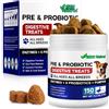 MASAIGGE Probiotici per Cani, 150 Pezzi Probiotici per la Salute Intestinale dei Cani, Pre e Probiotici per il Supporto della Salute Digestiva del Cane, Salute Intestinale e Immunità, Sapore di Anatra