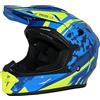 protectWEAR Casco cross casco enduro modello blu giallo R710X-XL
