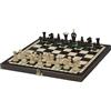 Sunrise Chess & Games Scacchi Royal in legno 35 cm, marrone | Scacchiera pieghevole 35 cm, pezzi in acero realizzati a mano, vano interno, versione marrone