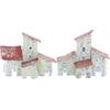 Moranduzzo Gruppo Case Set 2 pz 6,5x4x7 cm - Case Rustiche per Presepe in Miniatura, Made in Italy