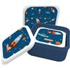 NERTHUS FIH 1328 lunch box bambino tripla impilabile spazio set 3 contenitori senza BPA ideale per la scuola