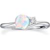 PHNIBIRD Anelli Donna in Argento Sterling 925 con 5A-Zirconi e Opale Anello Regolabile Per Regalo Per Matrimonio