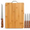 Genérico BERIZZA Tagliere Legno con Set Coltelli Cucina, Tagliere in Legno Massello Grande, Set Coltelli Professionali, Accessori Cucina Premium, Idea Regalo Casa Chef