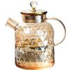 Orrdiffi Teiera in Vetro,1.8L, con Filtro | Vetro Borosilicato Privo di BPA, Resiste da -20 a 130°C, Adatto per Microonde, per Tisane e Caffè