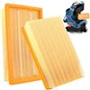 WPPQWP 2 filtri a pieghe piatte per aspirapolvere Bosch Gas 35 L, M SFC, AFC Professional e come filtro di ricambio per aspirapolvere Kärcher NT25/1 Ap, NT 30/1, NT35/1 Ap, filtro di ricambio