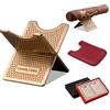CLZOONG Supporto per sigari in acciaio inox, staccabile, portatile, con custodia in pelle PU e scatola regalo, da uomo (bronzo)