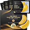 AURAE Patch Occhi 24K Oro (30 paia) - Patch Occhiaie e Borse con Niacinamide + Acido Ialuronico, Azione Defaticante, Illuminante, Riduce Gonfiore