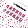 Zealer 4200 strass per nail art con retro piatto, rosa, per decorazioni unghie, strass rotondi per vestiti e artigianato, 1,5 mm - 4,8 mm, 6 misure