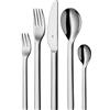 WMF habitum Set di posate 30 pezzi per 6 persone - Cucchiaio da tavola forchette da tavola - Coltello da tavola Cucchiaini da Caffè Torta Forchetta da servizio in acciaio inox lucidato lavabile in lavastoviglie