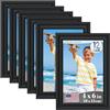 Icona Bay cornice per foto 4 x 6 5 x 7 8 x 10 set, plastica, Black, 4x6 (12 Pack)