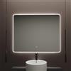Baikal Specchio da bagno rettangolare | 100 x 80 cm | Retroilluminato | Touch con anti-appannamento | Tonalità 3500 K/4000 K/6000 K | Specchio con luce | Specchio con LED.