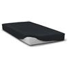 HOME LINGE PASSION Lenzuolo con angoli in microfibra 82 g, morbido, traspirante, stiratura ultra facile, nero, lenzuolo 180 x 200 cm, berretto 30 cm, lavabile, asciugatura rapida, facile da pulire