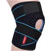 SIVITICK Tutore Ginocchio con Stabilizzatori Laterali Ginocchiera Ortopedica Rotulea Regolabile Supporto Sportiva Neoprene per Legamenti Rotula Menisco Fascia Ginocchio, per Artrite 1 Pezzo